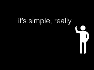 it’s simple, really
 