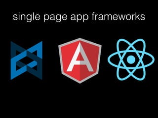 single page app frameworks
 