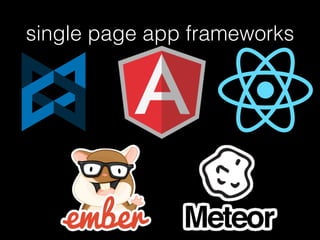 single page app frameworks
 