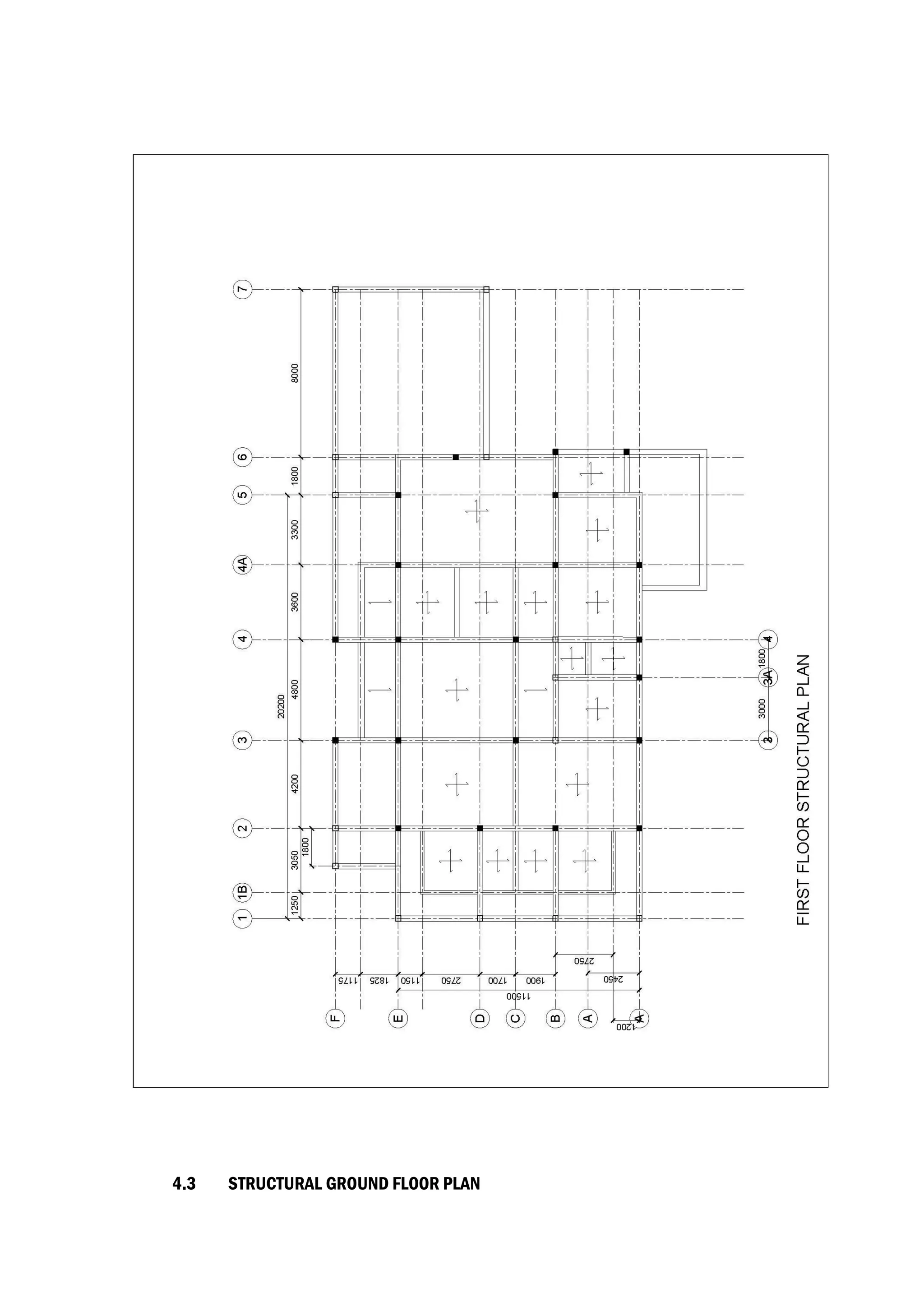 4.3 STRUCTURAL GROUND FLOOR PLAN
 
