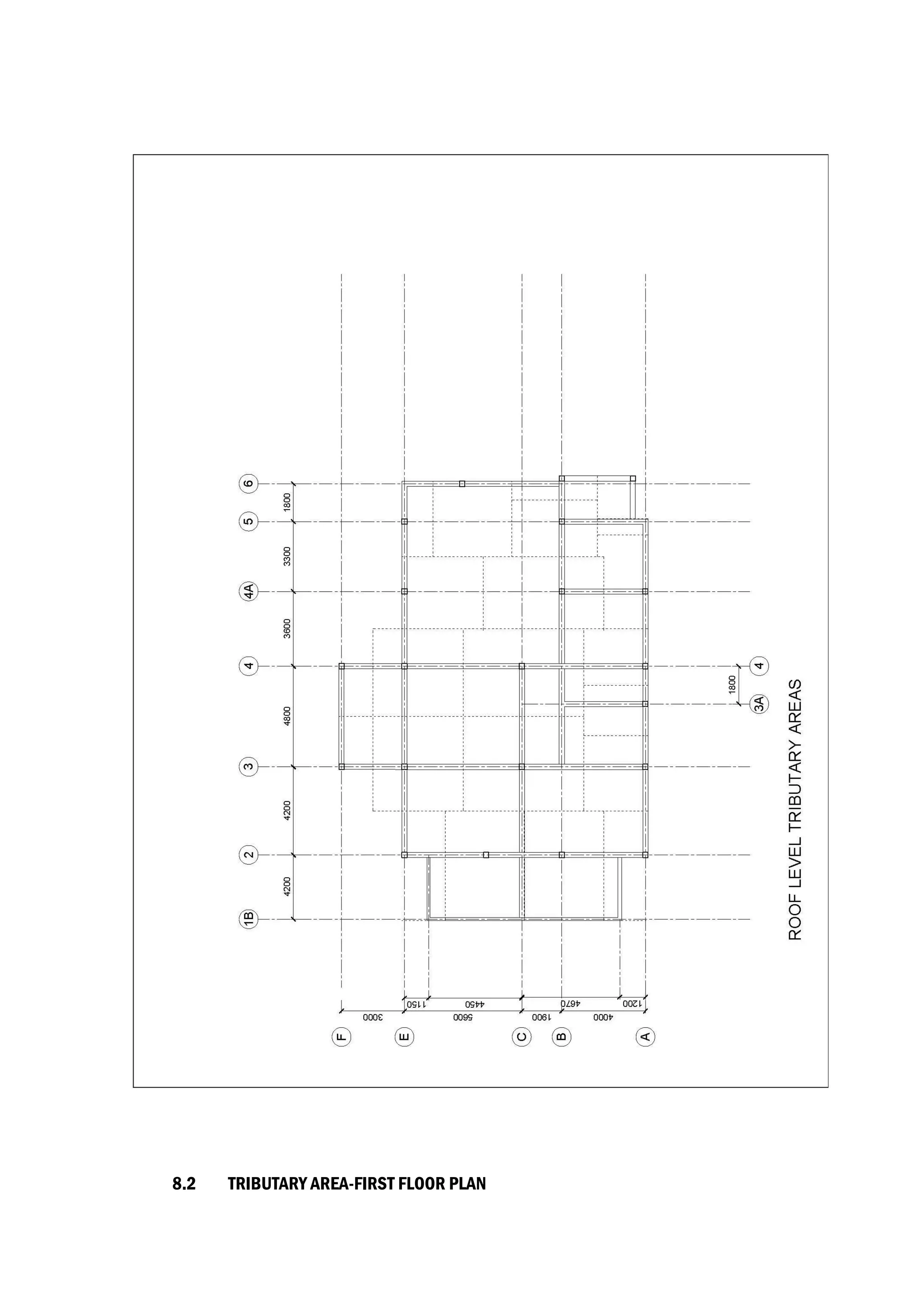 8.2 TRIBUTARY AREA-FIRST FLOOR PLAN
 