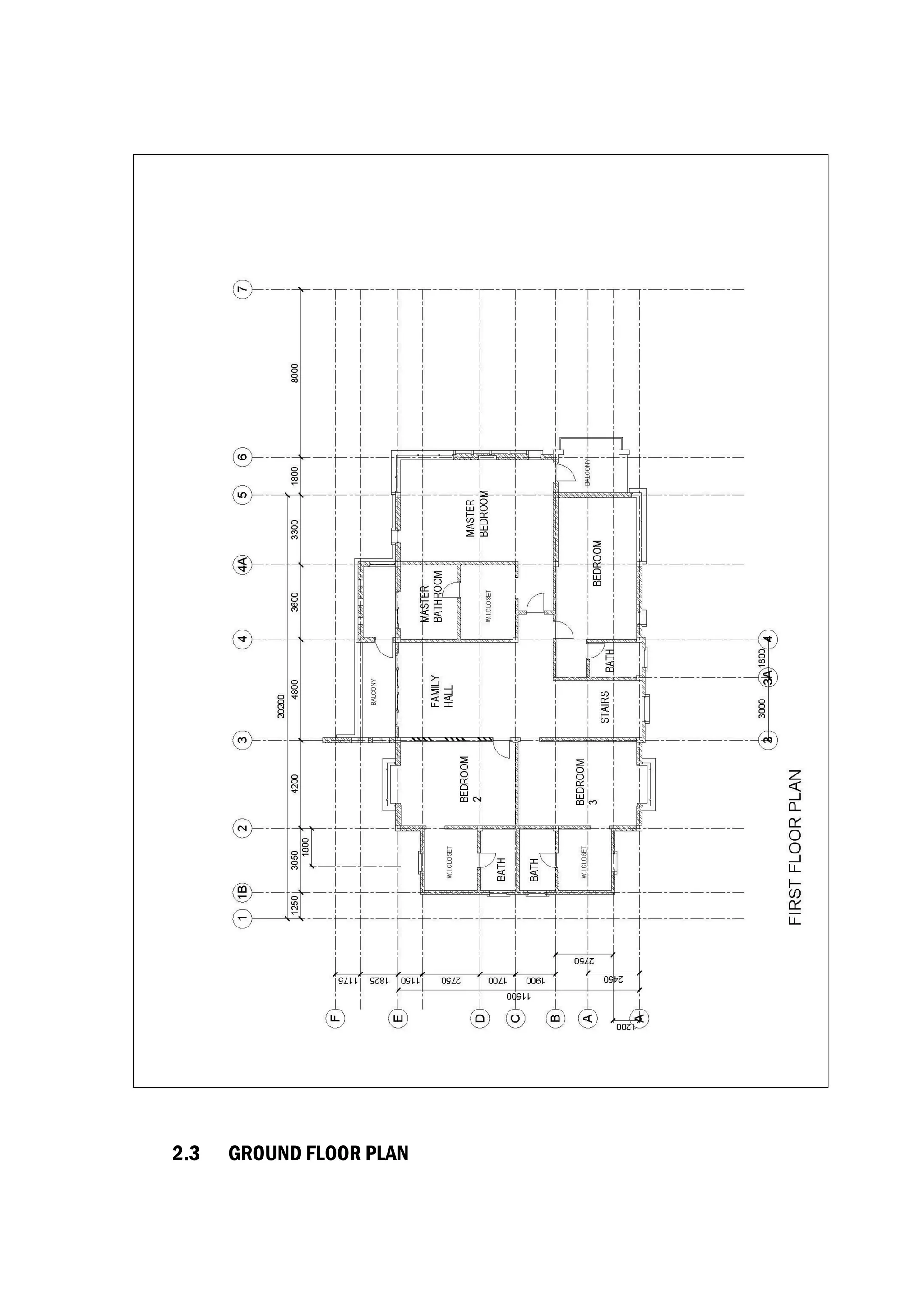 2.3 GROUND FLOOR PLAN
 
