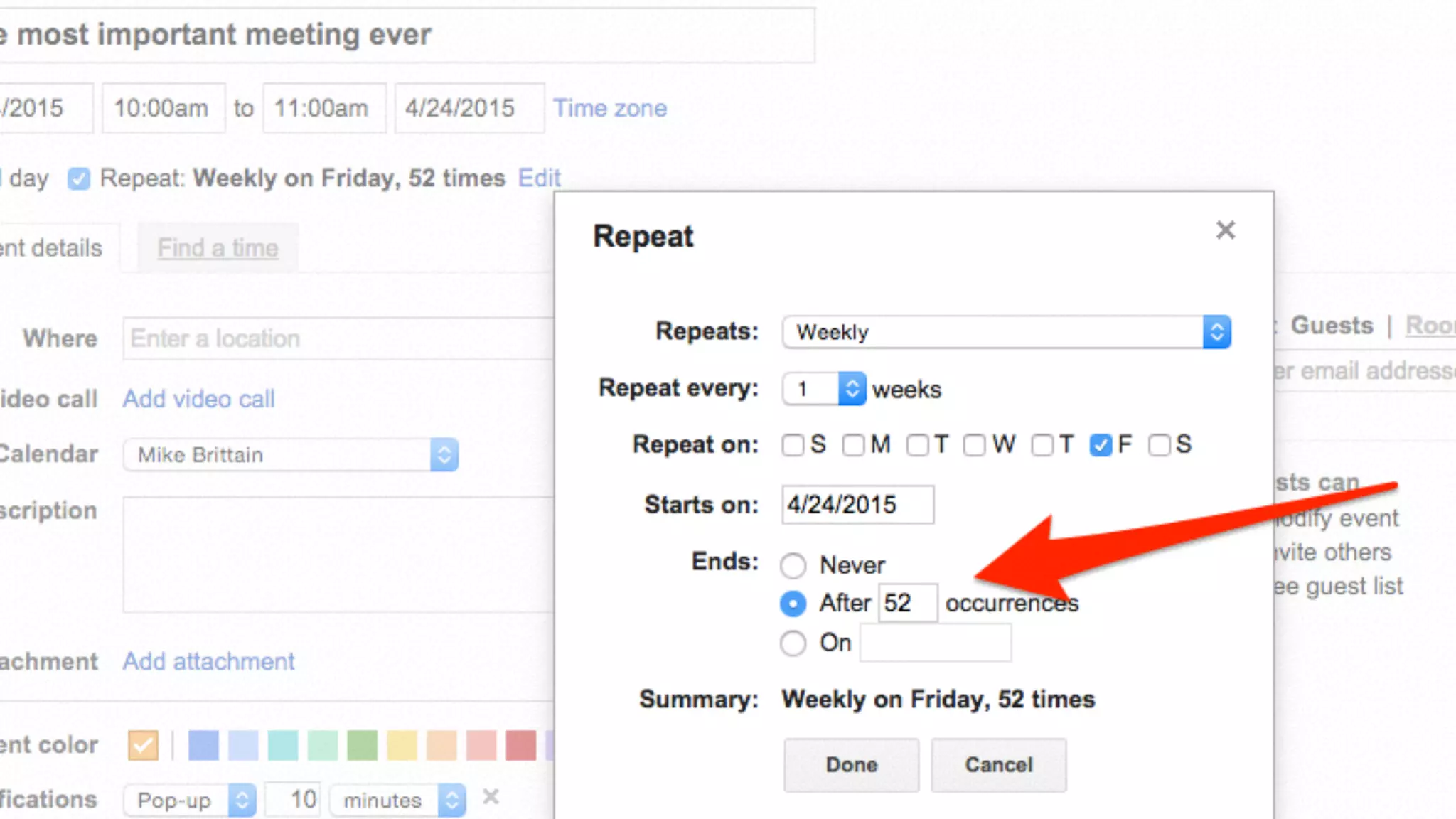 Allow your meetings to expire.
 