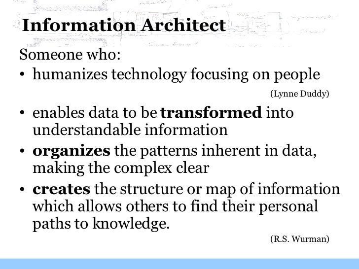 information architect