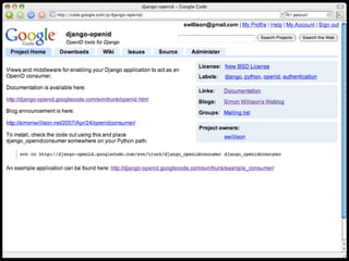 Building the Social Web with OpenID