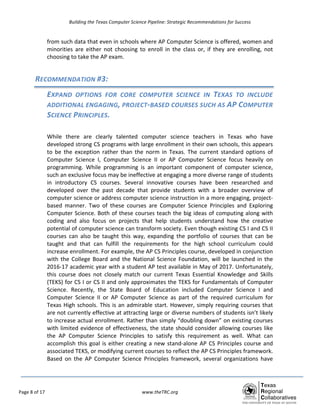 Building the Texas Computer Science Pipeline, Carol L. Fletcher, Ph.D ...
