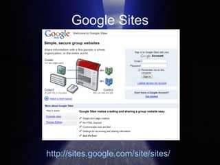 Google Sites http://sites.google.com/site/sites/ 
