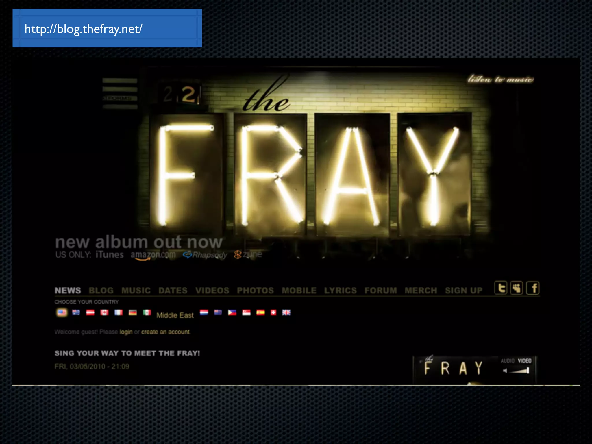 http://blog.thefray.net/
 