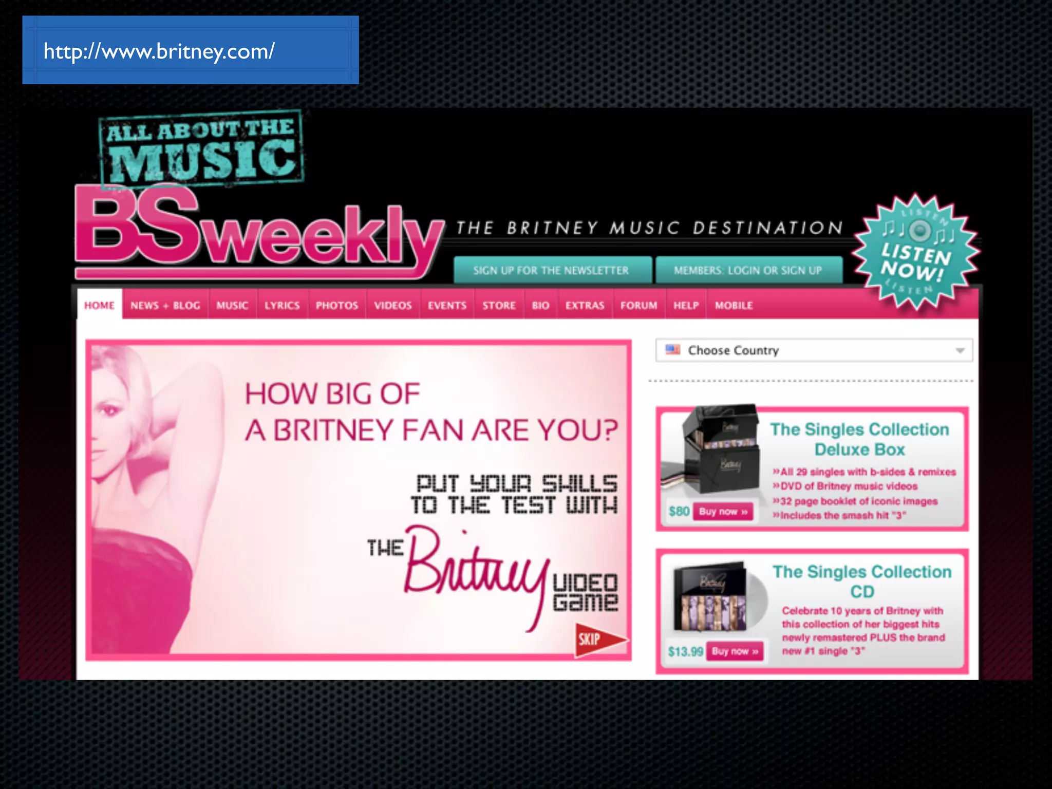 http://www.britney.com/
 
