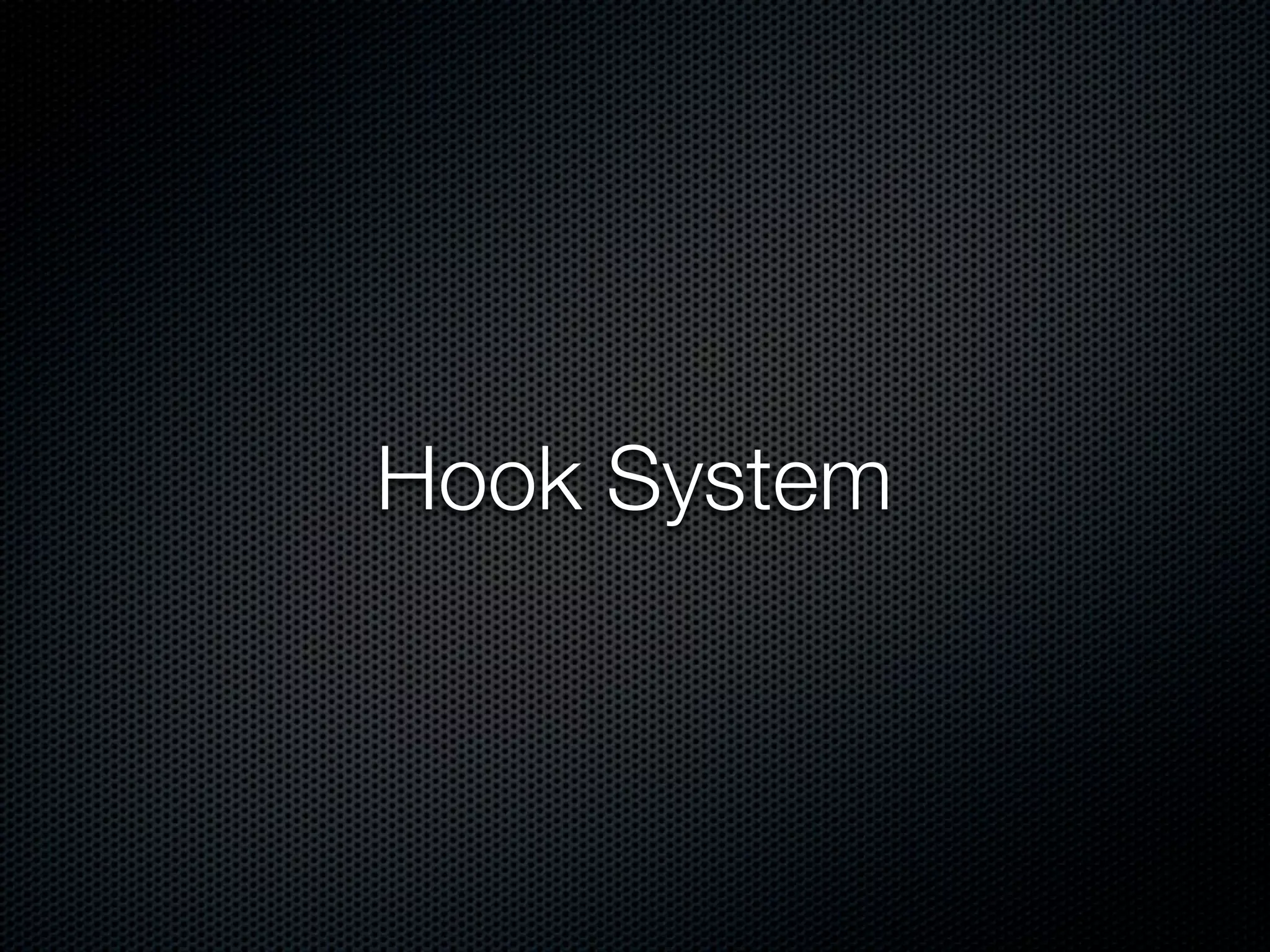 Hook System
 