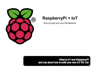 RaspberryPi + IoT
How to build your own Pet Machine
 