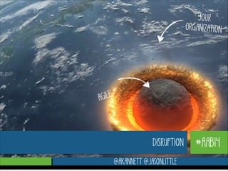 YOUR
ORGANIZATION

GILE
A

DISRUPTION
@AKANNETT @JASONLITTLE

#AAB14

 