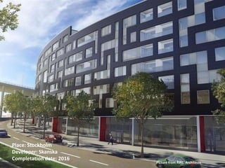 Place: Stockholm
Developer: Skanska
Completation date: 2016
Picture from ÅWL Architects
 