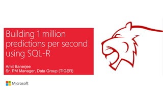 Building 1 million predictions per second using SQL-R
