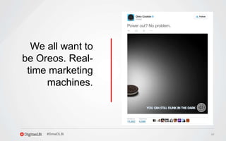 42#SmwDLBi
We all want to
be Oreos. Real-
time marketing
machines.
 