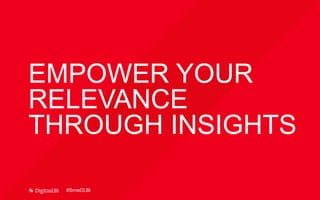 EMPOWER YOUR
RELEVANCE
THROUGH INSIGHTS
#SmwDLBi
 