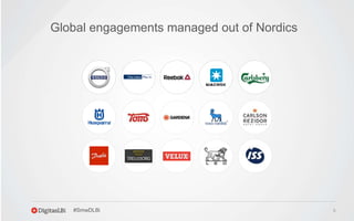 5
Global engagements managed out of Nordics
#SmwDLBi
 