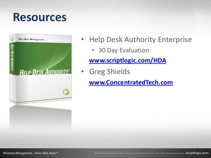 Webcast Building A Better Help Desk