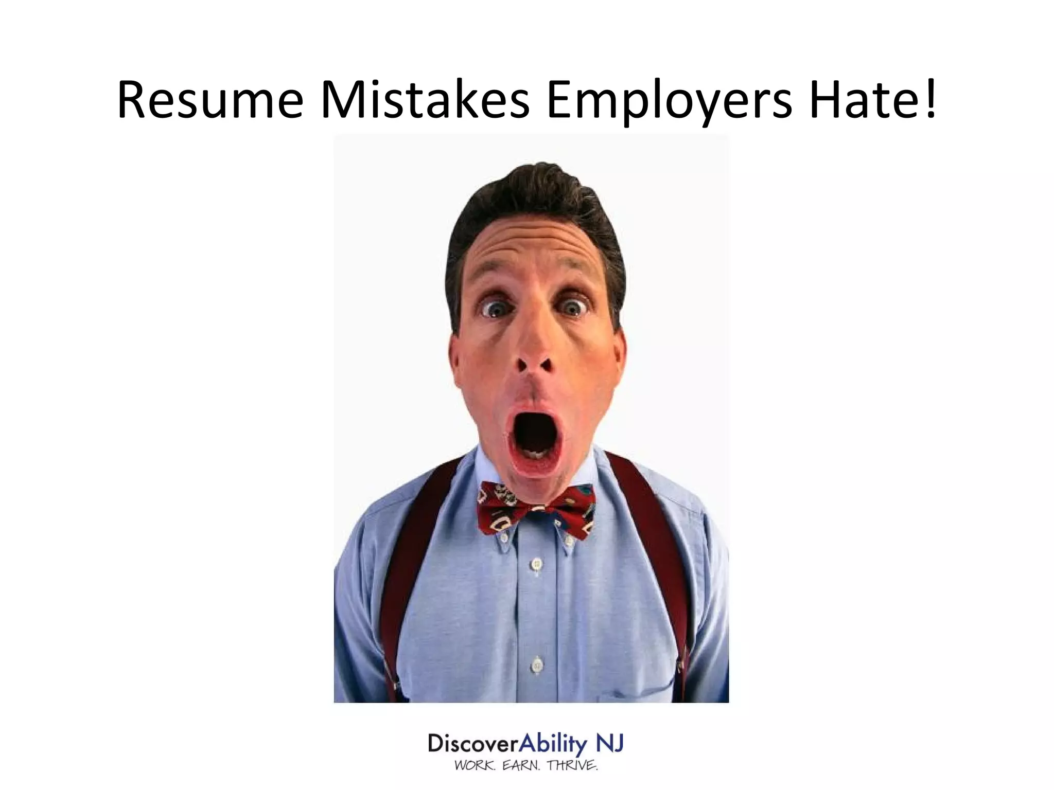 Resume Mistakes Employers Hate! 