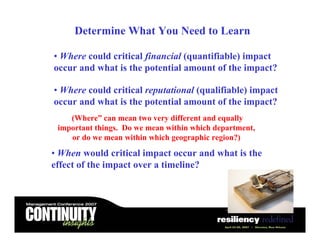 Building a business impact analysis (bia) process a hands on blueprint ...