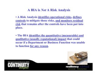 Building a business impact analysis (bia) process a hands on blueprint ...