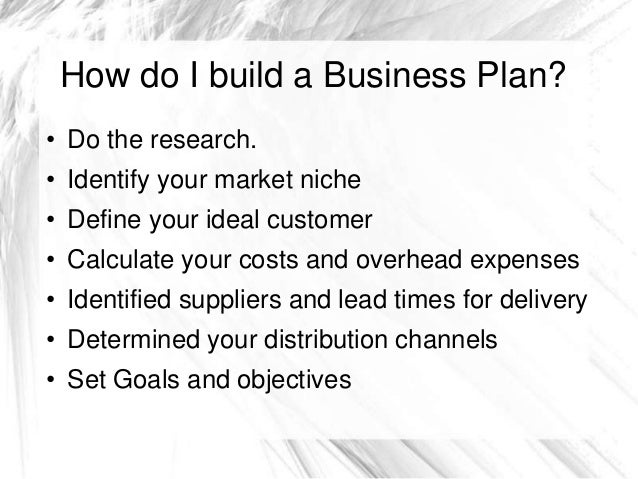 How to built a business plan