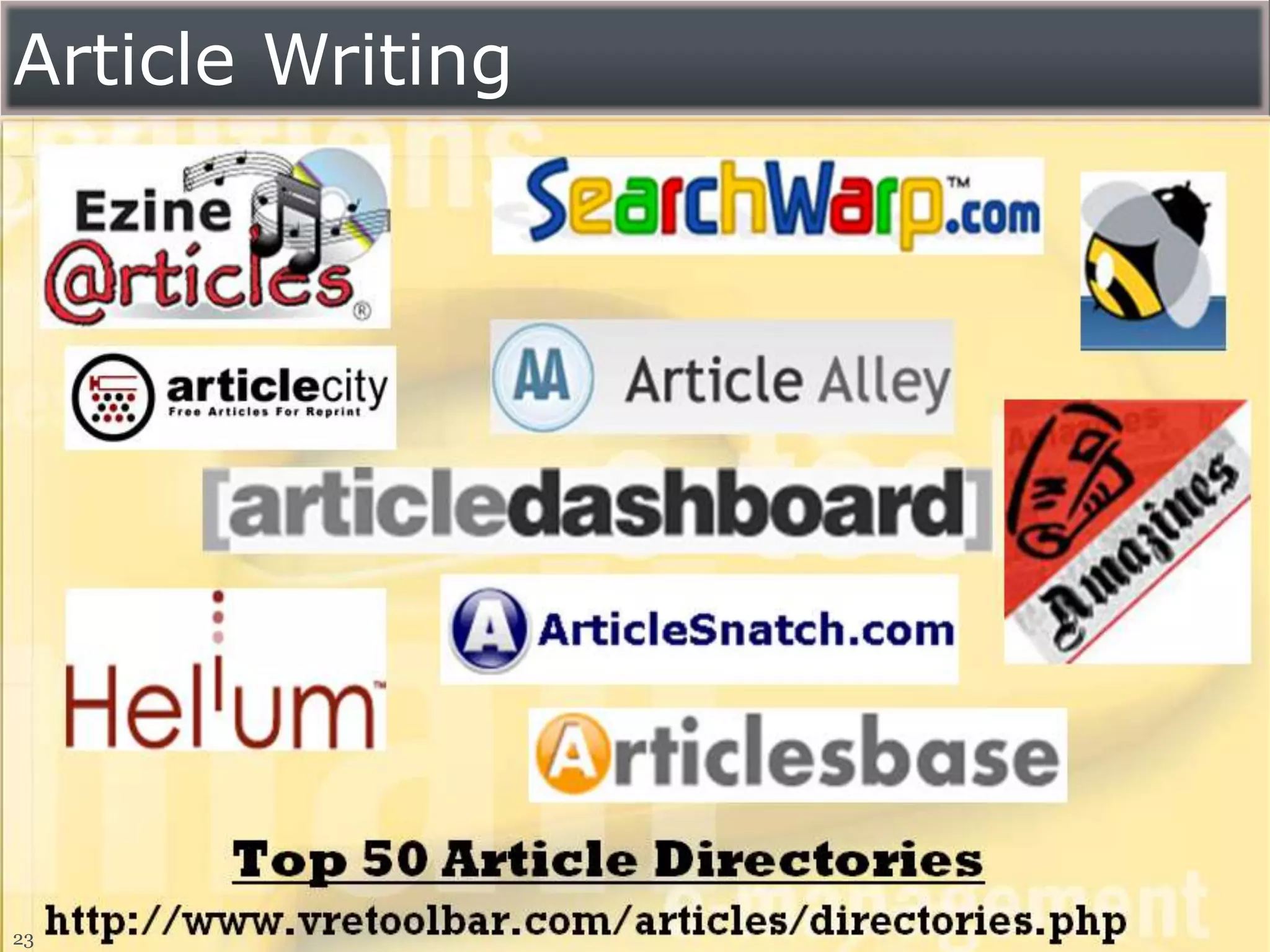 Article Writing




23
 