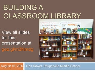 Building a classroom library | PPTX