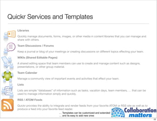 Building A Collaborative Infrastructure