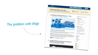 The pro blem with blogs
 