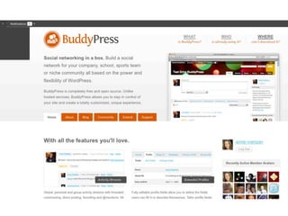 Building a Community with BuddyPress