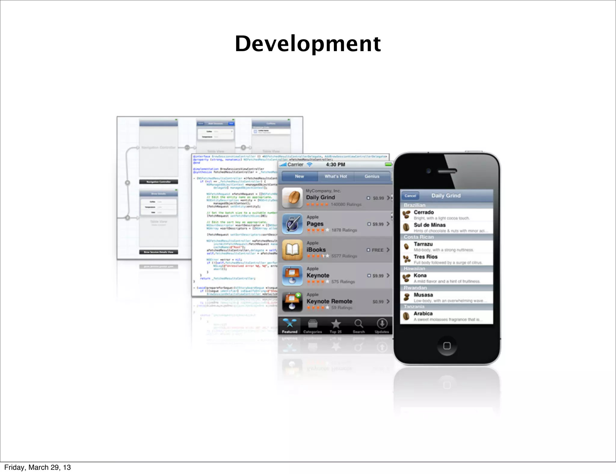 Development
Friday, March 29, 13
 