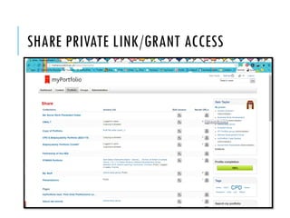 SHARE PRIVATE LINK/GRANT ACCESS  