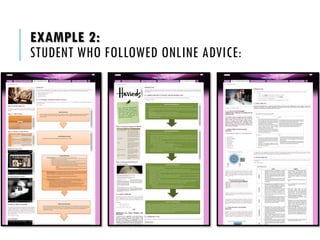 EXAMPLE 2: STUDENT WHO FOLLOWED ONLINE ADVICE:  