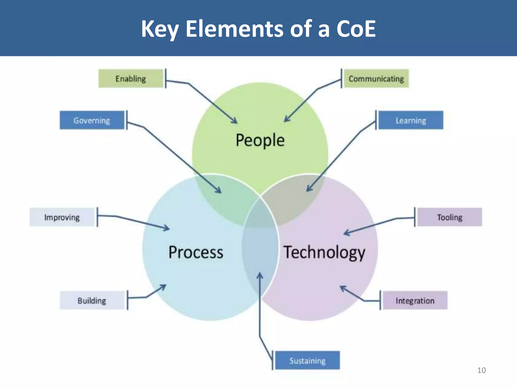 Key Elements of a CoE
10
 