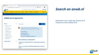 Build within only a single day, because all UI
components were already there.
Search on anwb.nl
 