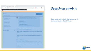 Build within only a single day, because all UI
components were already there.
Search on anwb.nl
 
