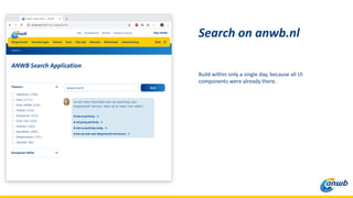 Build within only a single day, because all UI
components were already there.
Search on anwb.nl
 