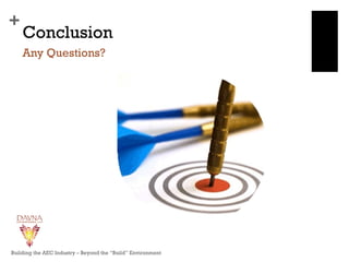 +
Conclusion
Any Questions?
Building the AEC Industry – Beyond the “Build” Environment
 