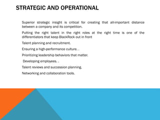 STRATEGIC AND OPERATIONAL
Superior strategic insight is critical for creating that all-important distance
between a compan...