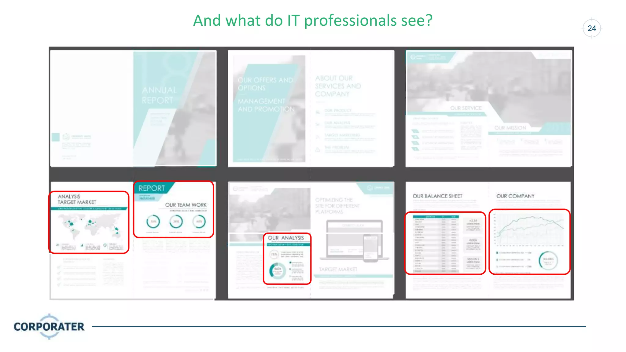 24
And what do IT professionals see?
 