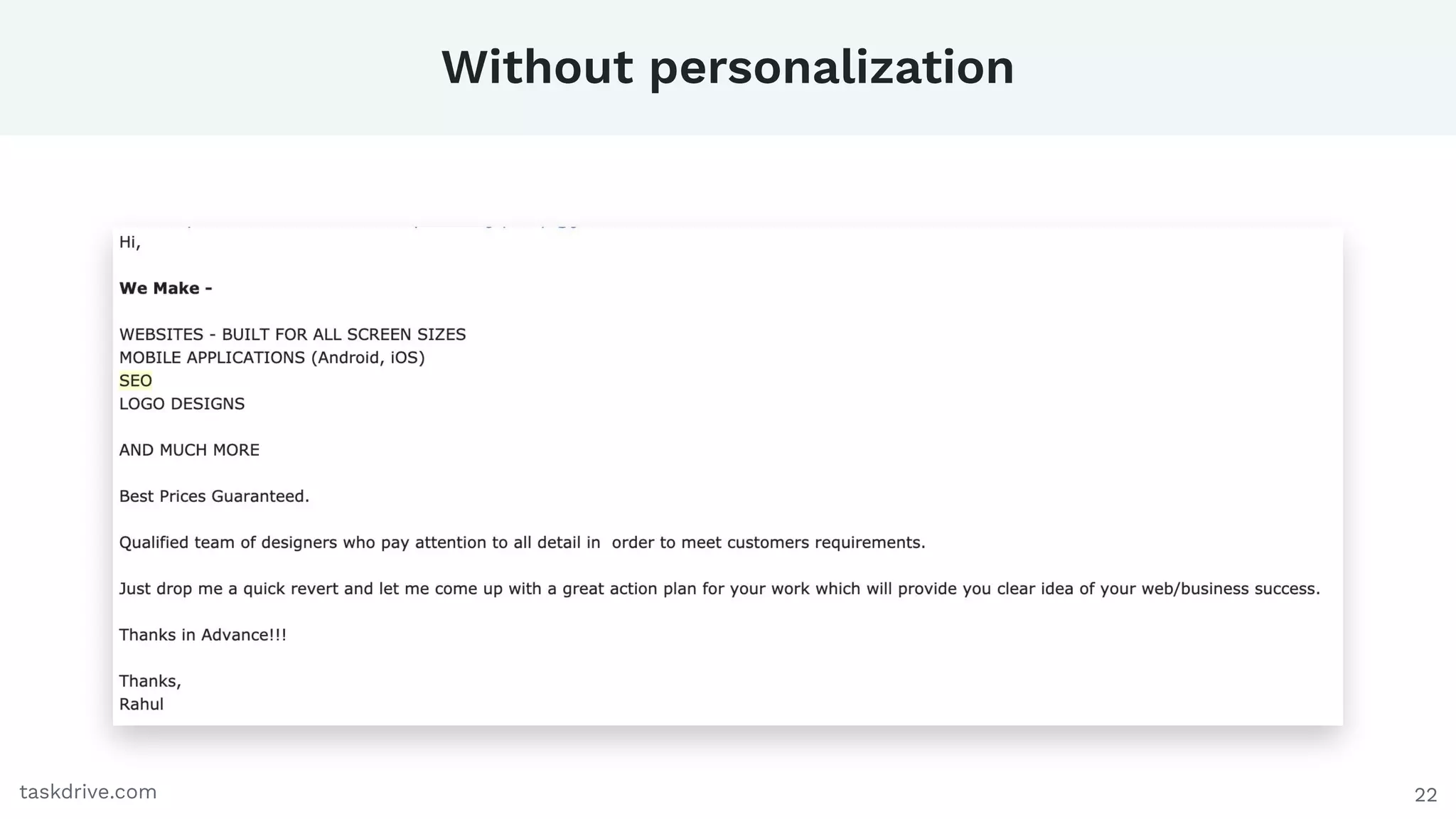 Without personalization
22taskdrive.com
 