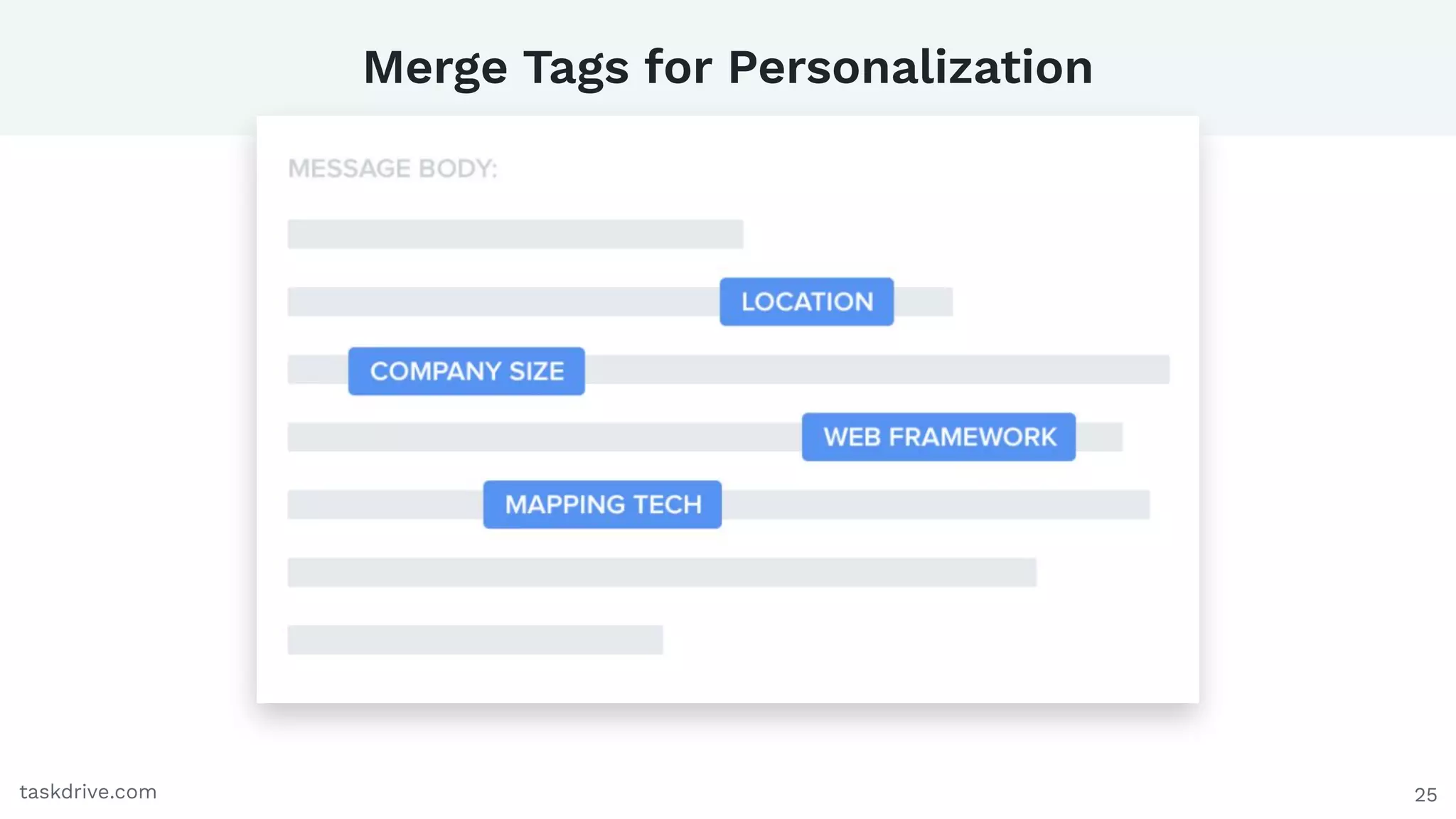 Merge Tags for Personalization
25taskdrive.com
 