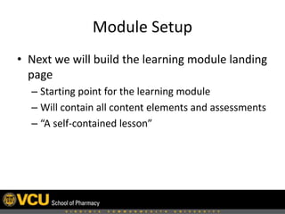 Building a learning module | PPTX | Computing | Technology & Computing