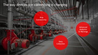 8
The way devices are connecting is changing
IPv6
Connectivity
Data
Collection
Advanced
Analytics
& Warnings
 