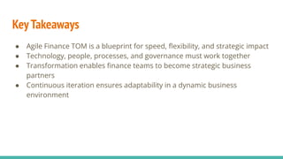 Building an Agile Finance Target Operating Model | PDF