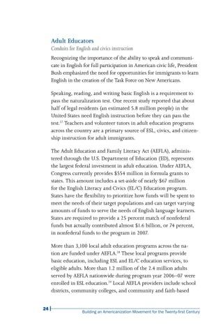 Building An Americanization Movement For The Twenty First Century A R