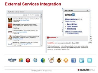 External Services Integration




             ©2012 SugarCRM Inc. All rights reserved.
 