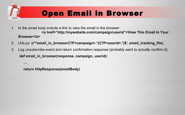 Building an automated email system with django and aws | PPT