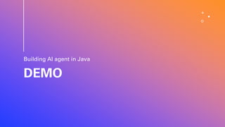 Building and deploying AI agents in Java | PDF